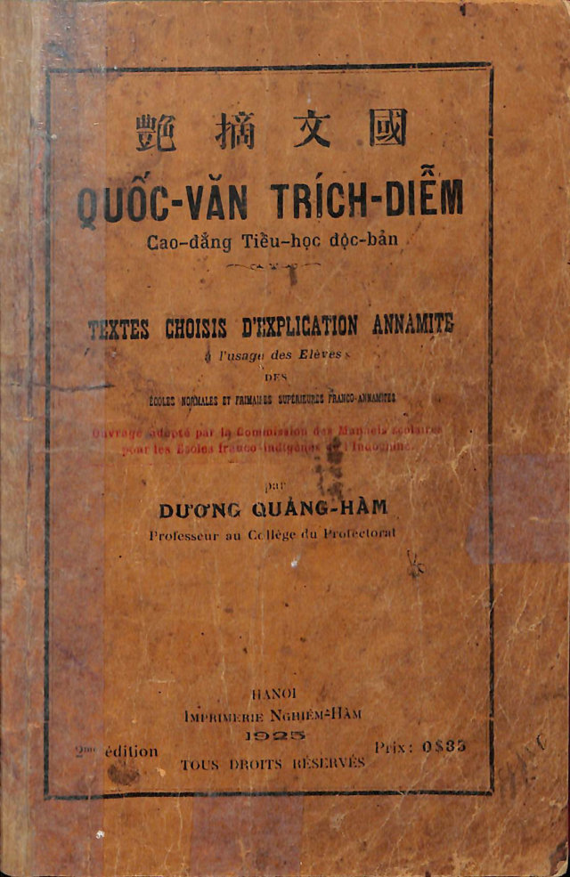Quốc Văn Trích Diễm (Cao đăng tiểu học độc bản) - Dương Quảng Hàm